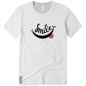 Wear a smile on your face, the tee will complement it.
