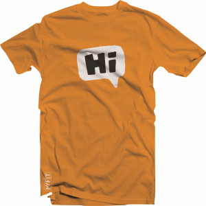 Hi text bubble t-shirt for the happy soul.