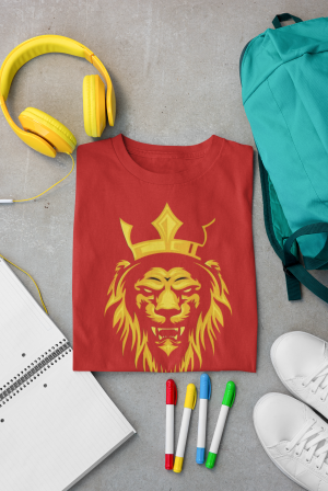 Golden king lion t-shirt