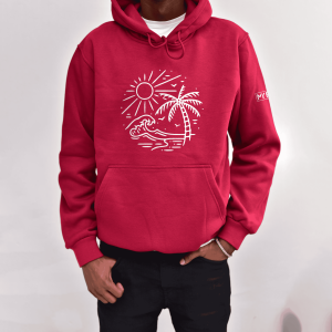 Beach, sand, ocean, palm trees, holiday vibes hoodie